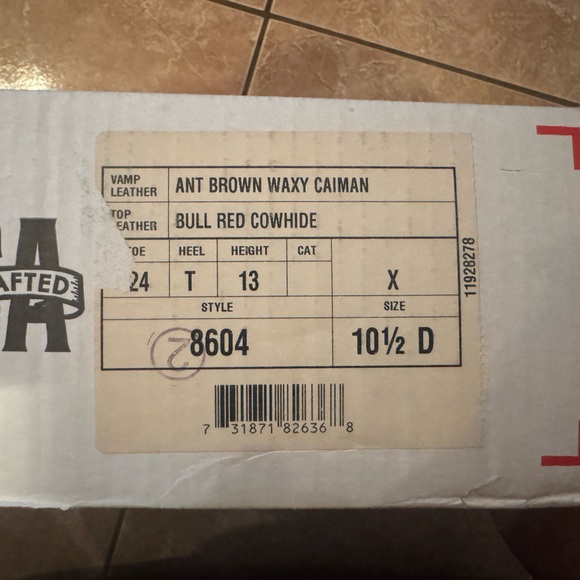 Justin Brown Caiman Boots - Picture 2 of 3